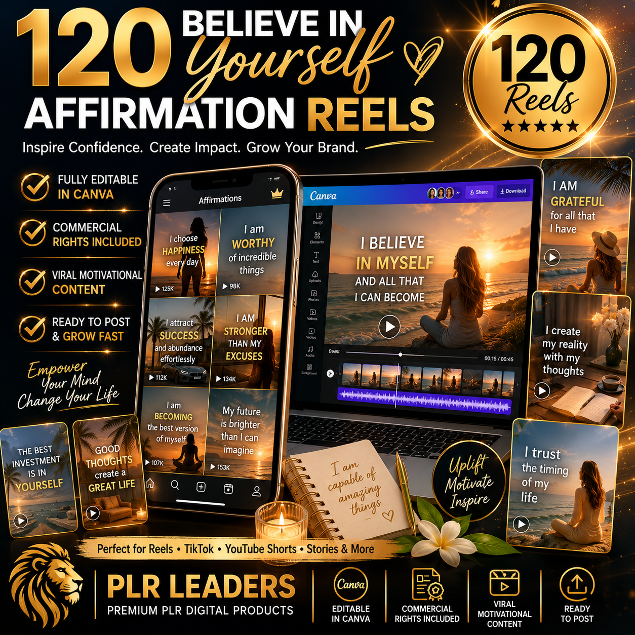 120 Believe In Yourself Affirmation Reels