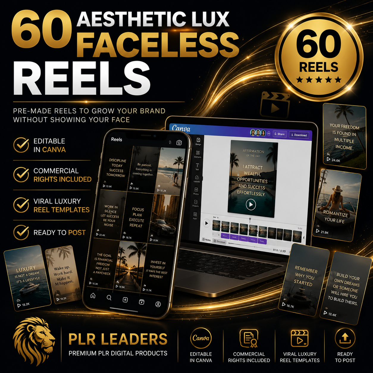 60 Aesthetic Lux Faceless Reels